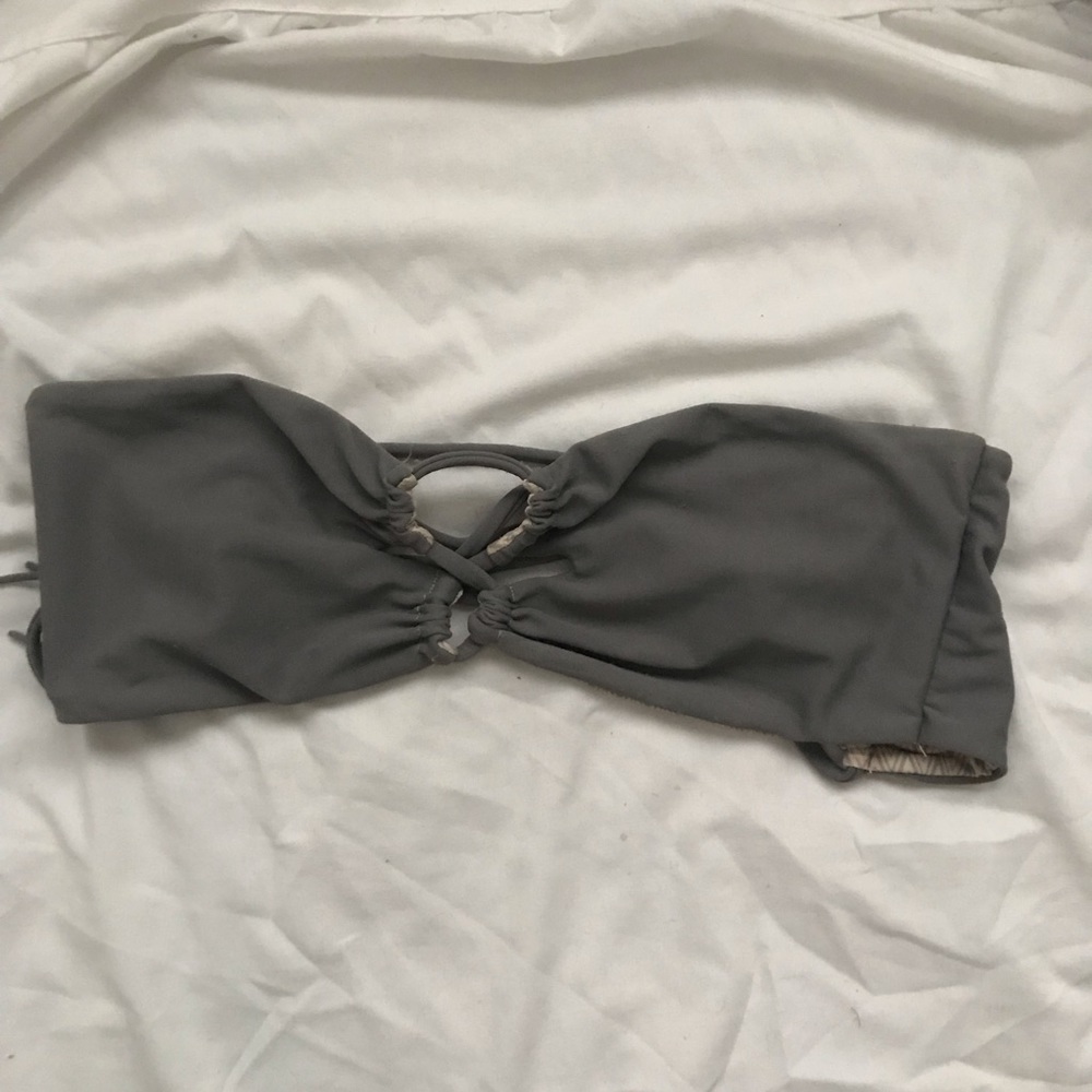 Grey Strapless Acacia Top